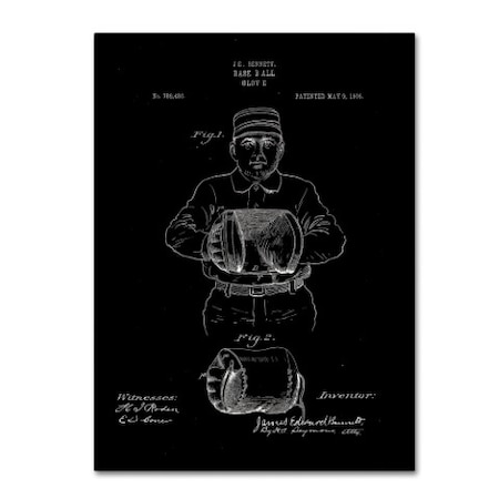 Claire Doherty 'Baseball Glove Patent 1905 Black' Canvas Art,24x32